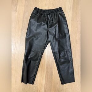 Brooklyn Karma Black Leather Joggers